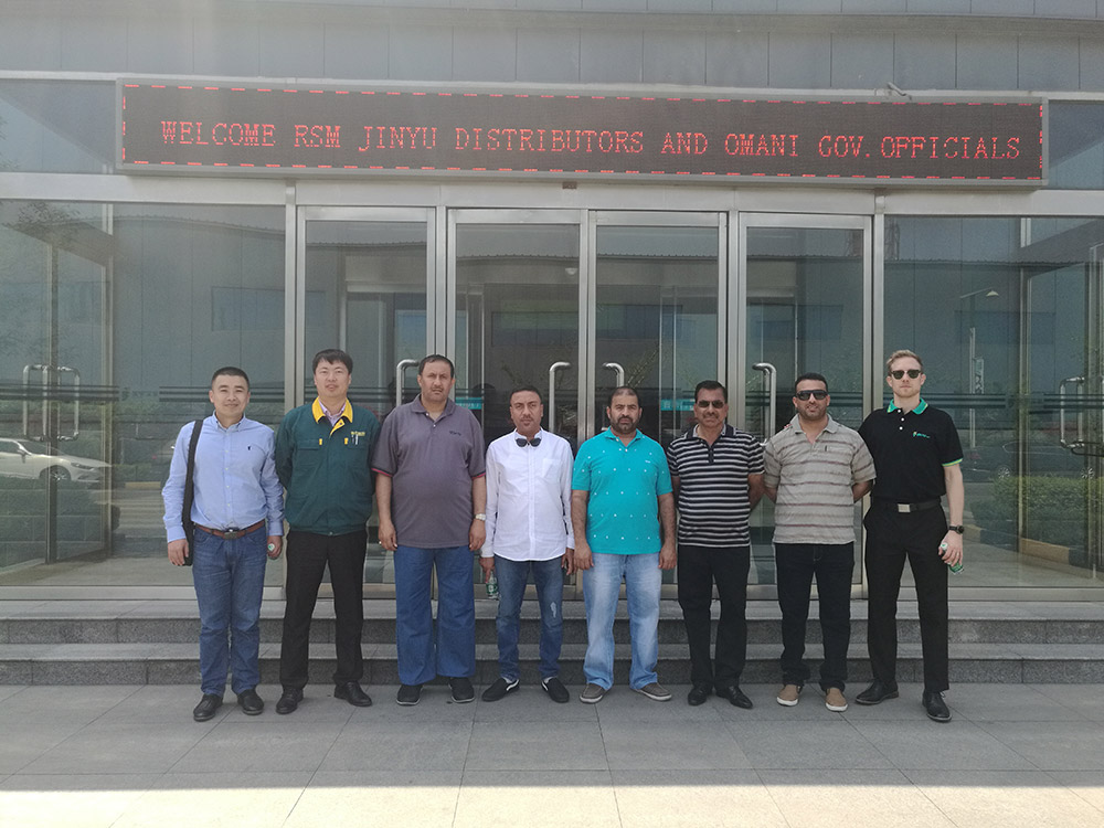 Omani Tyre Client RSM with Omani Officials visiting Jinyu Factory on April 2018