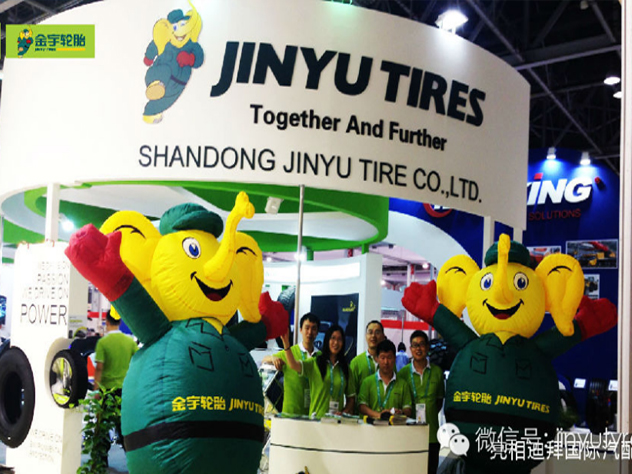 Jinyu Tires in Dubai Tyre Exhibision
